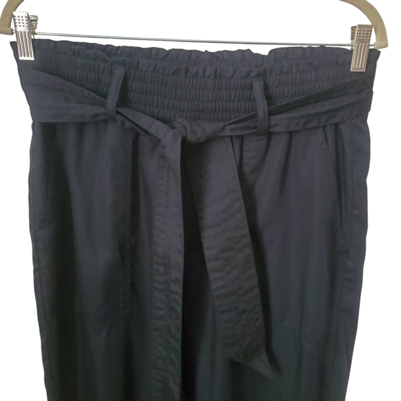 Abercrombie & Fitch Paperbag Waist Joggers Pants Lightweight Black M - Picture 3 of 12